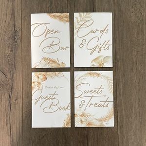 5x7 custom boho wedding signs